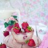 strawberries cream milk pouring 2550024